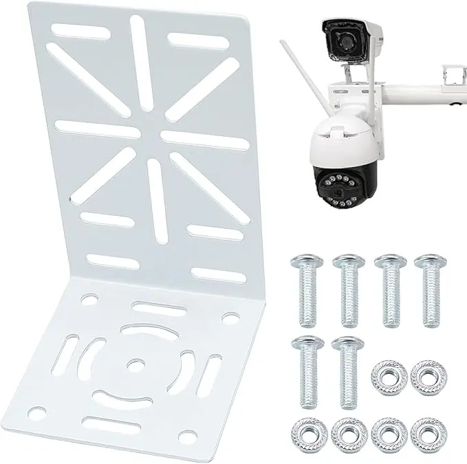 CCTV Mount Bracket, L-Shape Security Mount Plate, Universal Wall ...